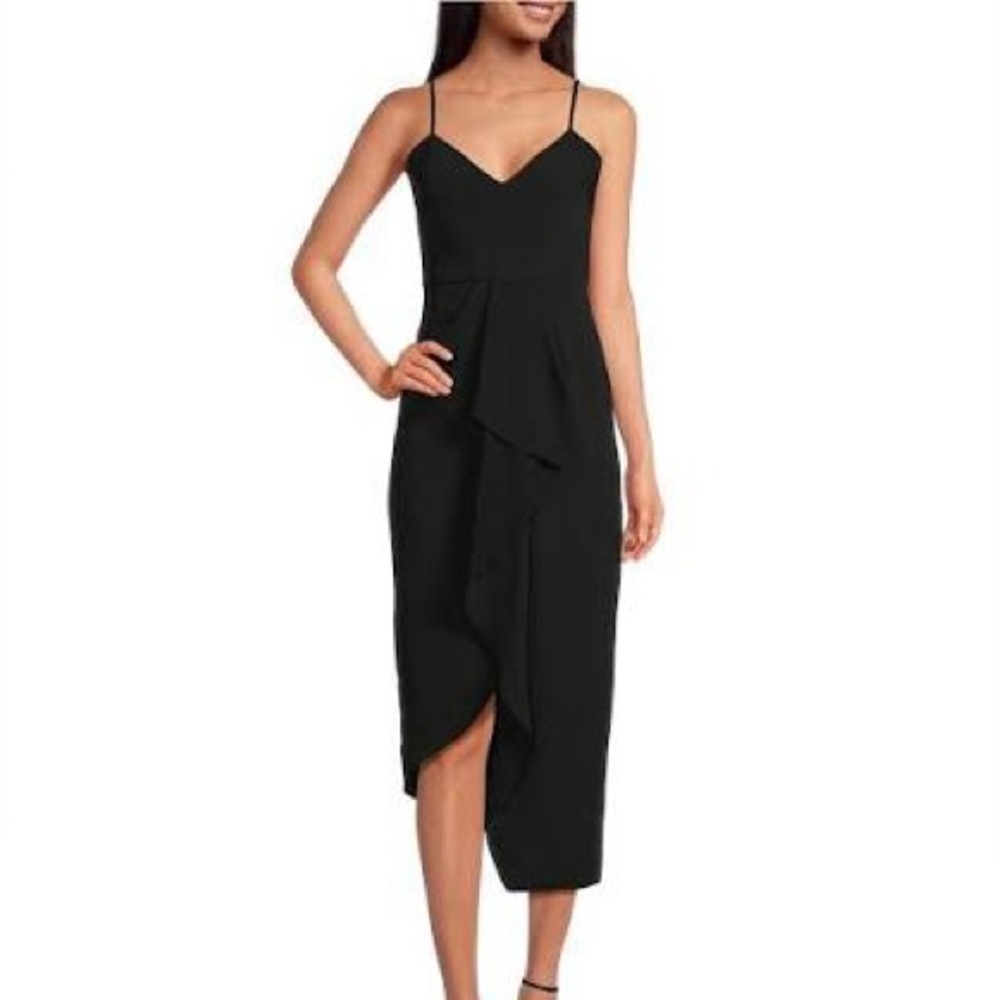 Gianni Bini Black Ruffle Dress | 6